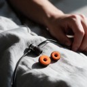 Skumpropper til øretelefoner Størrelse S Diameter 11 mm Hukommelsesskum og silikonebelægning Orange og brun Par med æske 4