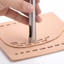Ensemble de perforateurs ovales pour cuir 5 pièces Perforateurs pour trous allongés 1,5–9 mm Longueur 10 cm Acier inoxydable Argent Outils 6