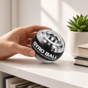 Bola de treino giroscópica com iluminação LED de cinco cores e autostart 7 x 5,5 cm Rotor metálico Transparente e preto Treinador de pulso 6