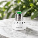 Fytolampa com espectro completo E27 48 LED Lâmpada de cultivo 85–265 V Chips SMD 2835 Corpo branco em ABS para plantas de interior e mudas 2