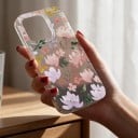 Pouzdro na iPhone 18 Pro Max Průhledný matný kryt Akvarelový motiv květin Měkký rám z TPU Tvrdý zadní panel Ochrana proti nárazům 3