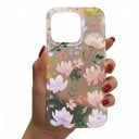 Pouzdro na iPhone 18 Pro Max Průhledný matný kryt Akvarelový motiv květin Měkký rám z TPU Tvrdý zadní panel Ochrana proti nárazům 1