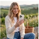 Pouzdro na iPhone 18 Pro Max Průhledný matný kryt Motiv modrých a bílých květů Měkký rám z TPU Tvrdý zadní panel Ochrana proti nárazům 5