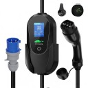 Tragbare Ladestation für Elektroautos Typ 2 7,2 kW 32 A 1-phasig Kabel 5 m WiFi und Bluetooth App CEE Stecker Schwarz Zuhause Wallbox 1