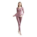 Dame termoundertøj Sæt trøje med lange ærmer og leggings Ribbet strik Universel størrelse 40–65 kg Til vinter 1