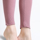 Dame termoundertøj Sæt trøje med lange ærmer og leggings Ribbet strik Universel størrelse 40–65 kg Til vinter 5