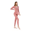 Dame termoundertøj Sæt trøje med lange ærmer og leggings Ribbet strik Universel størrelse 40–65 kg Til vinter 8