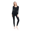 Dame termoundertøj Sæt trøje med lange ærmer og leggings Ribbet strik Universel størrelse 40–65 kg Til vinter 10