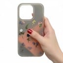 Pouzdro na iPhone 18 Pro Max Průhledný matný kryt Motiv lisovaných květin Měkký rám z TPU Tvrdý zadní panel Ochrana proti nárazům 1