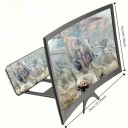 Zakřivená lupa na displej mobilu 12 palců 26 x 16 cm Zvětšovač obrazovky s držákem telefonu Pro sledování filmů a videí 4