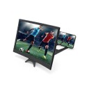 Zakřivená lupa na displej mobilu 12 palců 26 x 16 cm Zvětšovač obrazovky s držákem telefonu Pro sledování filmů a videí 7