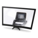 Zakřivená lupa na displej mobilu 12 palců 26 x 16 cm Zvětšovač obrazovky s držákem telefonu Pro sledování filmů a videí 10