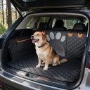 Hamaka til hunde i bilen Vandtæt betræk til bagsæder med netvindue 137 x 147 cm Oxford 600D Sort Til personbiler og SUV'er 2
