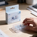 Silikonpropper NICEHCK C04 Sæt af 4 par Størrelser SS S M og L Flydende silicone Gennemsigtig med blåt kerne til IEM hovedtelefoner 5