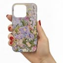 Pouzdro na iPhone 18 Pro Max Průhledný matný kryt Malovaný motiv fialové louky Měkký rám z TPU Tvrdý zadní panel Ochrana proti nárazům 4