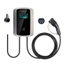 Wallbox Typ 2 7,2 kW 32 A 1-phasige Ladestation mit 5 m Kabel, WiFi-App und RFID, LCD-Display, Silber-Schwarz, Heimladen 1