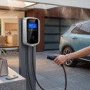 Wallbox Typ 2 11 kW 16 A 3-phasige Ladestation mit 5 m Kabel, WiFi-App und RFID LCD-Display Silber-Schwarz Heimladung 3