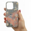 Pouzdro na iPhone 18 Pro Max Průhledný matný kryt Vlaštovky a košíky s květy Měkký rám z TPU Tvrdý zadní panel Ochrana proti nárazům 5