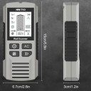 Vægdetektor HW-710 6v1 med LCD-display til metaldetektion op til 80 mm og ledninger under spænding op til 51 mm til at finde bjælker 10