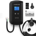 Ladestation für Elektroautos Wallbox Typ 2 11 kW 16 A 3-phasig Kabel 5 m WiFi Bluetooth und RFID Schwarz Heimladen 1