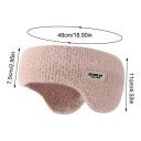 Faixa de Inverno com Orelhas de Peluche Malha Canellada Circunferência 48 cm Poliéster Elástico de Duas Camadas Para Passeios e Esqui 14