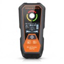 Vægdetektor POROMETISTO DSF02 6v1 med LCD-display og opladning via USB-C, metal detektion op til 120 mm og ledninger op til 50 mm, orange-sort 1