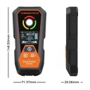 Vægdetektor POROMETISTO DSF02 6v1 med LCD-display og opladning via USB-C, metal detektion op til 120 mm og ledninger op til 50 mm, orange-sort 4