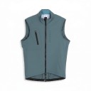 Men's Sleeveless Cycling Gilet Full-Length Zip Chest Pocket High Collar Polyester 1
