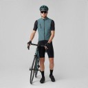 Men's Sleeveless Cycling Gilet Full-Length Zip Chest Pocket High Collar Polyester 3