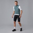 Men's Sleeveless Cycling Gilet Full-Length Zip Chest Pocket High Collar Polyester 4