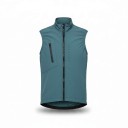 Men's Sleeveless Cycling Gilet Full-Length Zip Chest Pocket High Collar Polyester 6