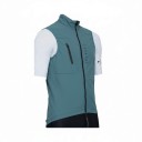 Men's Sleeveless Cycling Gilet Full-Length Zip Chest Pocket High Collar Polyester 8