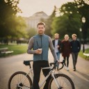Men's Sleeveless Cycling Gilet Full-Length Zip Chest Pocket High Collar Polyester 9
