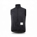 Men's Sleeveless Cycling Gilet with Reflective Stripes Full-Length Zip Stand-Up Collar Polyester and Microfiber 1