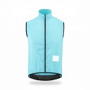 Men's Sleeveless Cycling Gilet with Reflective Stripes Full-Length Zip Stand-Up Collar Polyester and Microfiber 3
