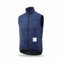 Men's Sleeveless Cycling Gilet with Reflective Stripes Full-Length Zip Stand-Up Collar Polyester and Microfiber 4