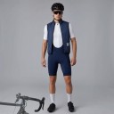 Men's Sleeveless Cycling Gilet with Reflective Stripes Full-Length Zip Stand-Up Collar Polyester and Microfiber 5