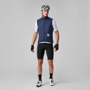 Men's Sleeveless Cycling Gilet with Reflective Stripes Full-Length Zip Stand-Up Collar Polyester and Microfiber 6