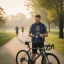 Men's Sleeveless Cycling Gilet with Reflective Stripes Full-Length Zip Stand-Up Collar Polyester and Microfiber 10