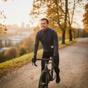 Men's Sleeveless Cycling Gilet with Reflective Stripes Full-Length Zip Stand-Up Collar Polyester and Microfiber 11