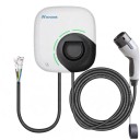 Ladegerät für Elektroautos Wand-Wallbox Typ 2 11 kW 16 A 3-phasig WiFi Bluetooth und RFID Kabel 5 m 23 x 21,5 x 7 cm Weiß-Schwarz 1