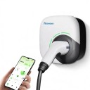 Ladegerät für Elektroautos Wand-Wallbox Typ 2 11 kW 16 A 3-phasig WiFi Bluetooth und RFID Kabel 5 m 23 x 21,5 x 7 cm Weiß-Schwarz 2