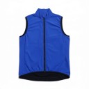 Men's Sleeveless Cycling Gilet Full Length Zip Stand-Up Collar Extended Back with Mesh Elastic Hem Nylon 2