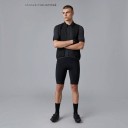 Men's Sleeveless Cycling Gilet Full Length Zip Stand-Up Collar Extended Back with Mesh Elastic Hem Nylon 7