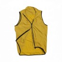 Men's Sleeveless Cycling Gilet Full Length Zip Stand-Up Collar Extended Back with Mesh Elastic Hem Nylon 9