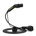 Ladekabel für Elektroautos Typ 2 auf Typ 2 3,5 kW 16 A 1-phasig Länge 10 m Fluoreszierender Streifen Schwarz Für Wallbox und öffentliche Stationen 3