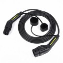 Ladekabel für Elektroautos Typ 1 auf Typ 2 3,5 kW 16 A Länge 5 m Stecker J1772 Fluoreszierender Streifen Schwarz Für Wallbox und Stationen 1