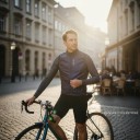 Men's Sleeveless Cycling Gilet Full Length Zip Stand-Up Collar Stretch Hem Polyester and Elastane 8