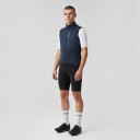 Men's Sleeveless Cycling Gilet Full-Length Zip High Collar Quilted Sections Elastic Hem Polyester 4