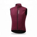 Men's Sleeveless Cycling Gilet Full-Length Zip High Collar Quilted Sections Elastic Hem Polyester 5